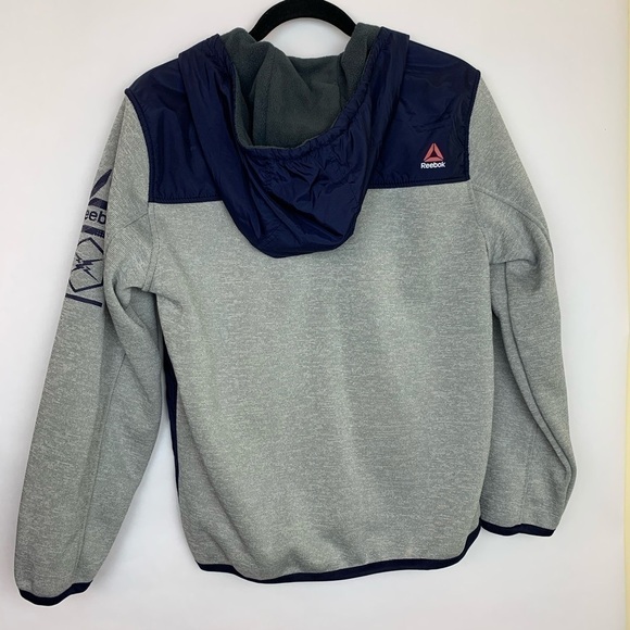 Reebok Zip Up Fleece-Lined Hoodie Size Lg (14/16) - Picture 2 of 7
